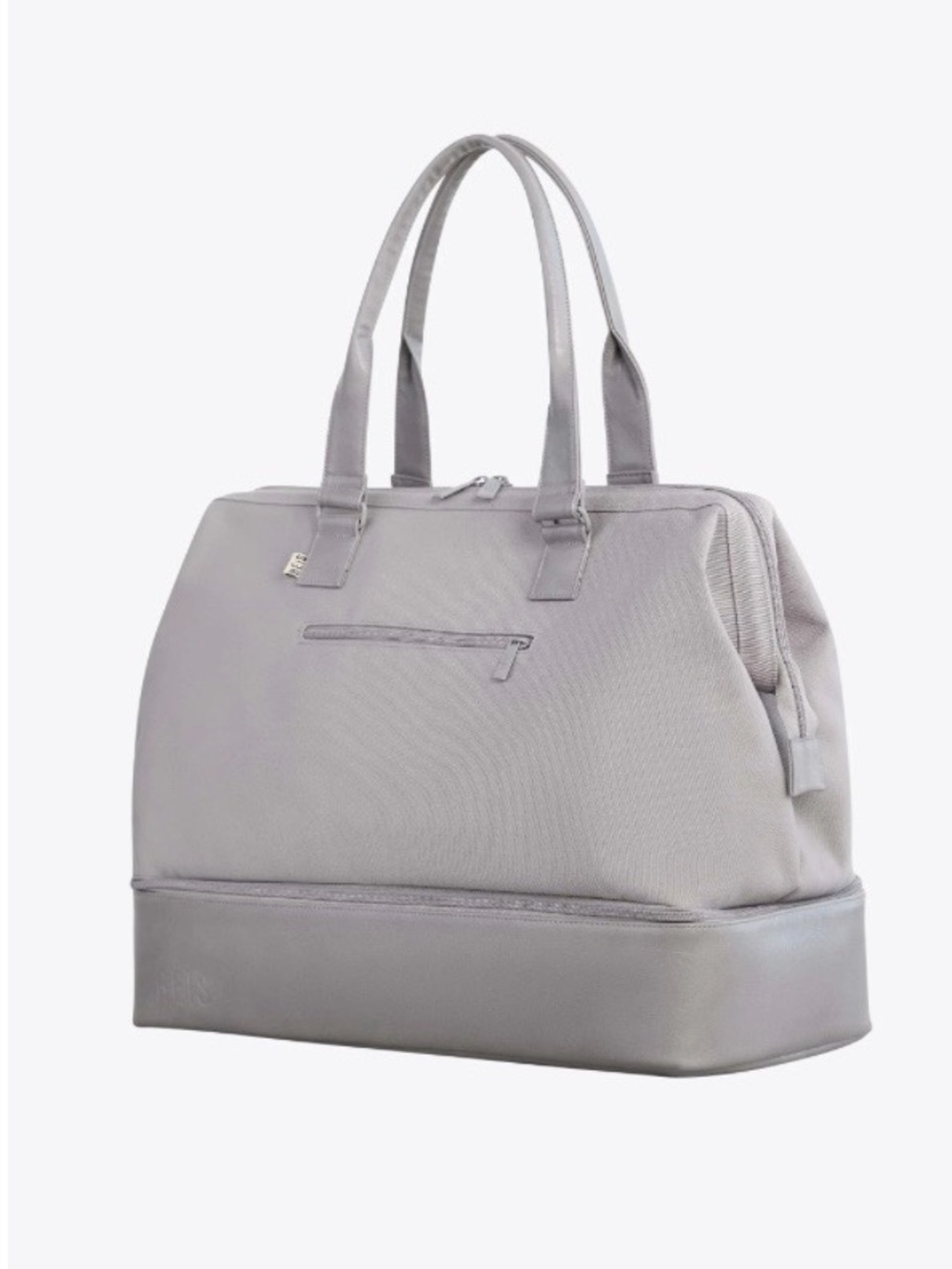 BEIS Light Gray Travel Tote with Bottom Compartment